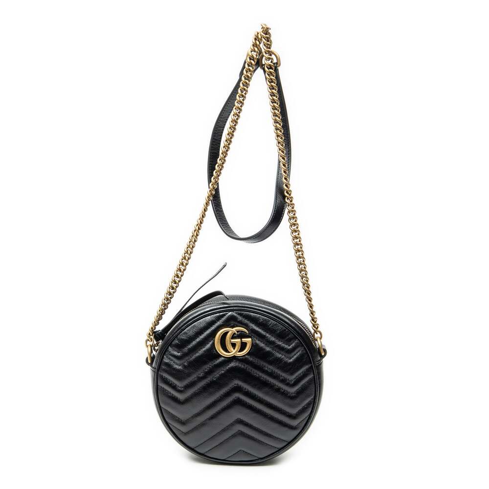Gucci Gg Marmont Round Shoulder Bag #333881G10B